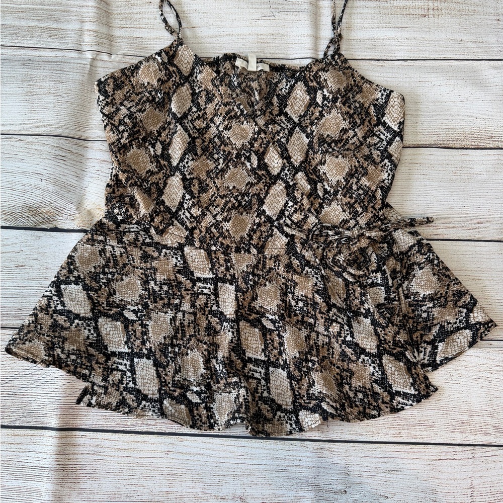 Maurices Brown and Black Snake Print Camisole